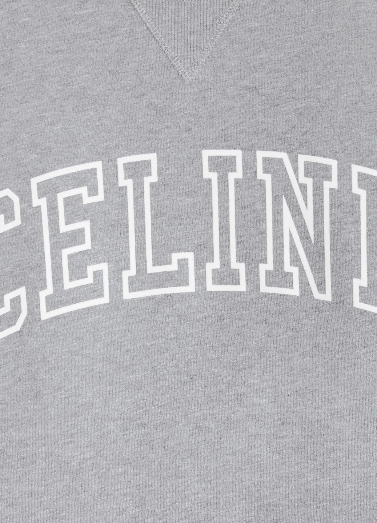 Celine Crew Neck Long Sleeves Cotton Logo - Street Style