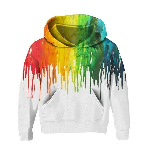 Colorful 3D Kids Hoodies in Unisex Styles