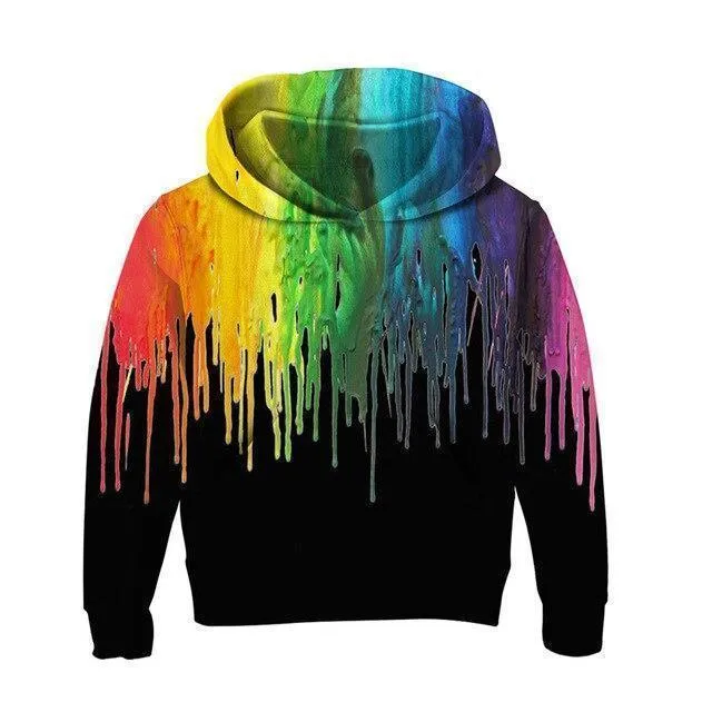 Colorful 3D Kids Hoodies in Unisex Styles