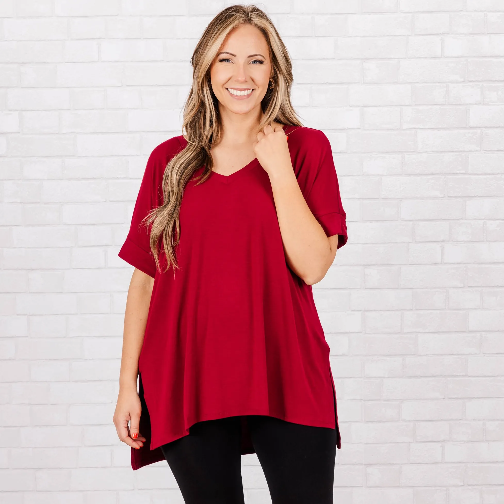 Comfortable Travel Tops in Cabernet - Shop Now!