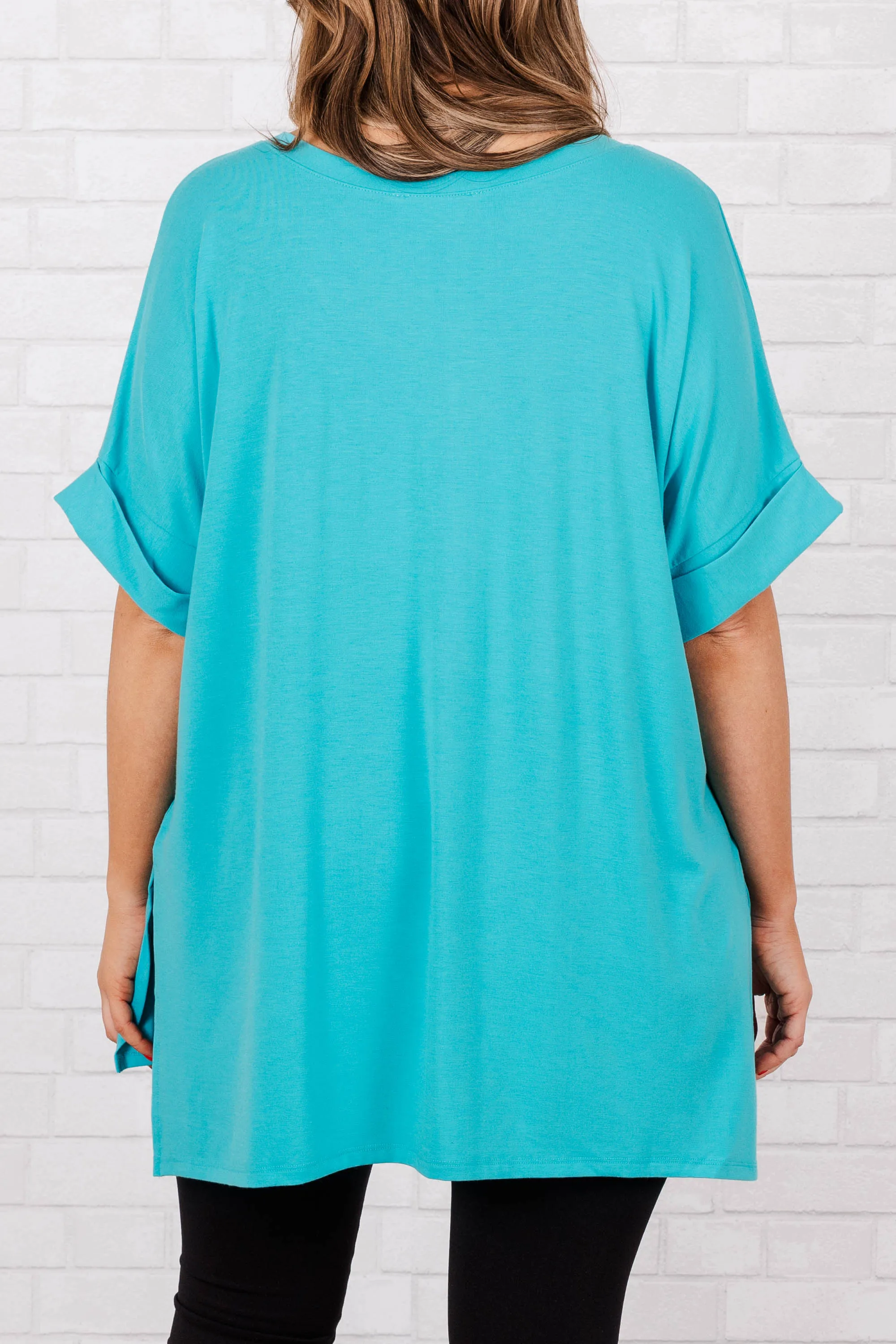 Comfy Travel Top, Ice Blue