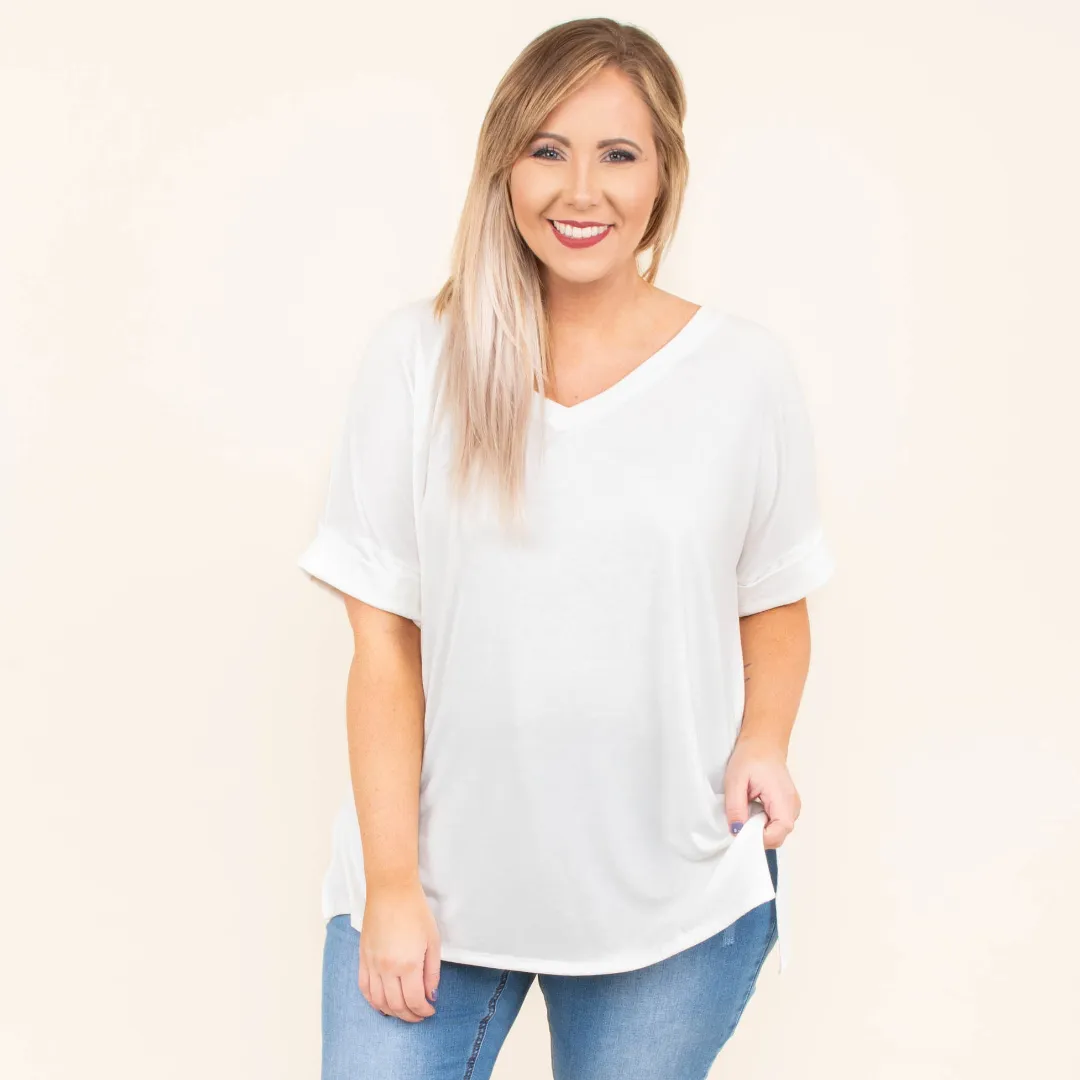 Comfy Travel Top, Ivory