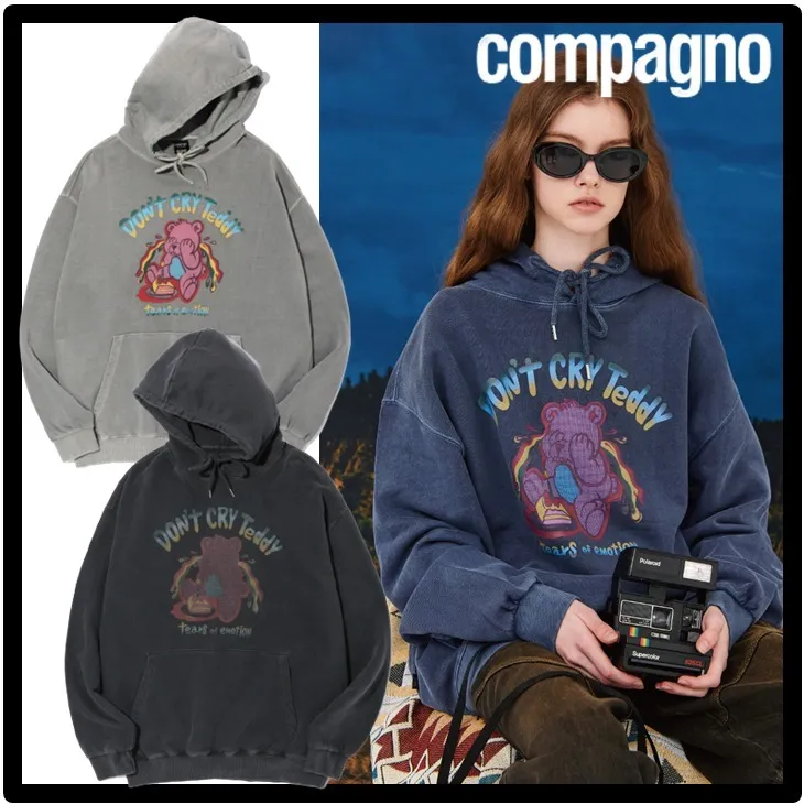 COMPAGNO Logo Hoodies | Unisex Street Style