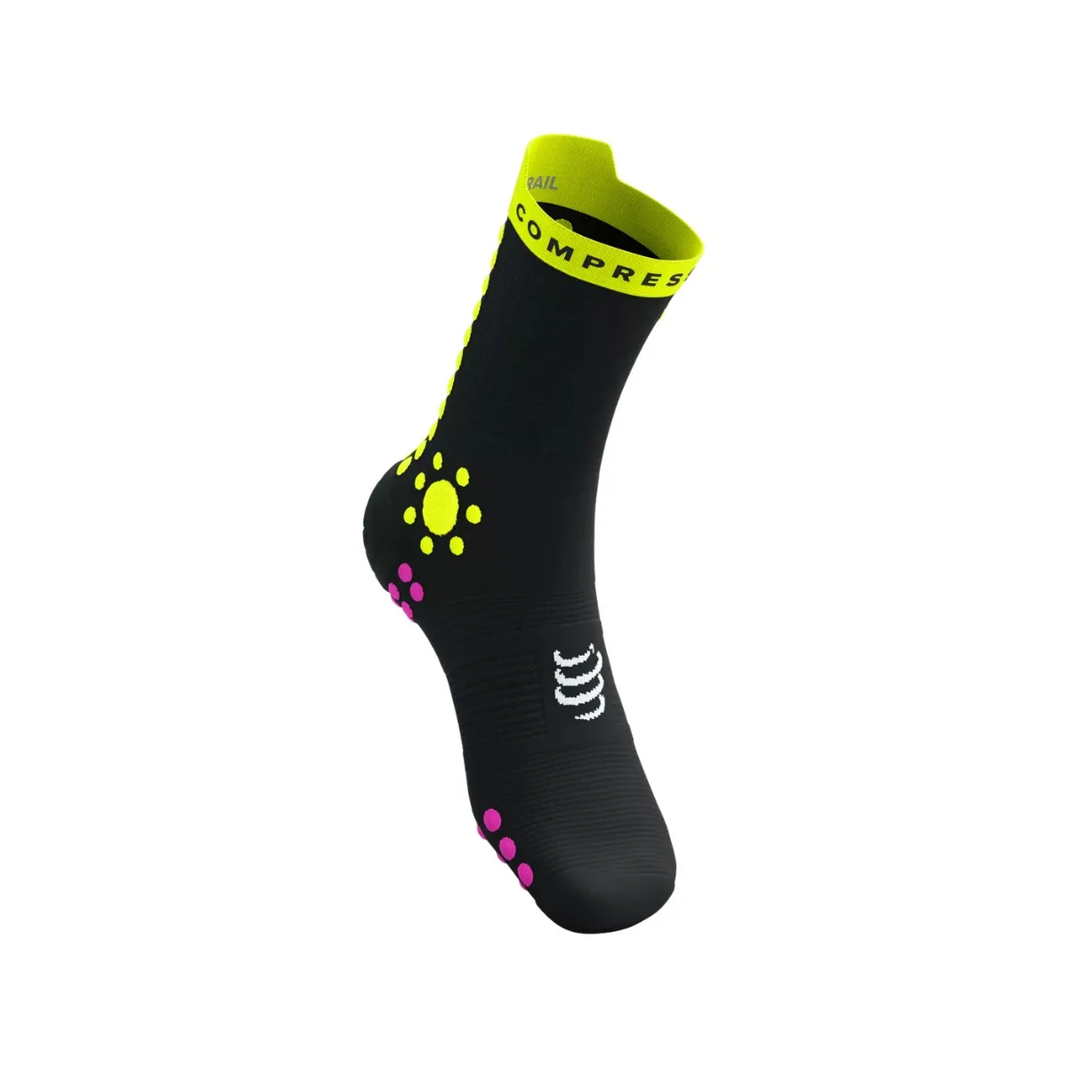 Compressport Pro v4.0 Trail Socks Black Yellow - Buy Now!