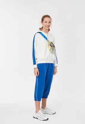 Contrasting Side Piped Athletic Pants