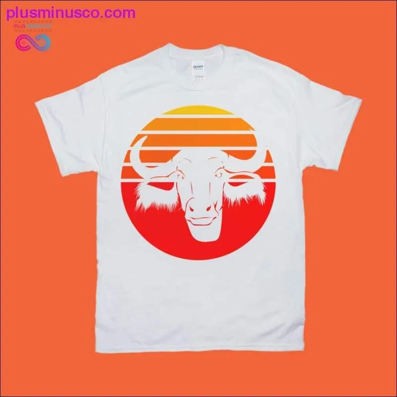 Cow Horn Retro Sunset T-Shirts