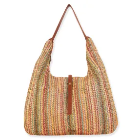 Danna Straw Hobo Tote - Summer Beach Bag Handwoven Straw Purse