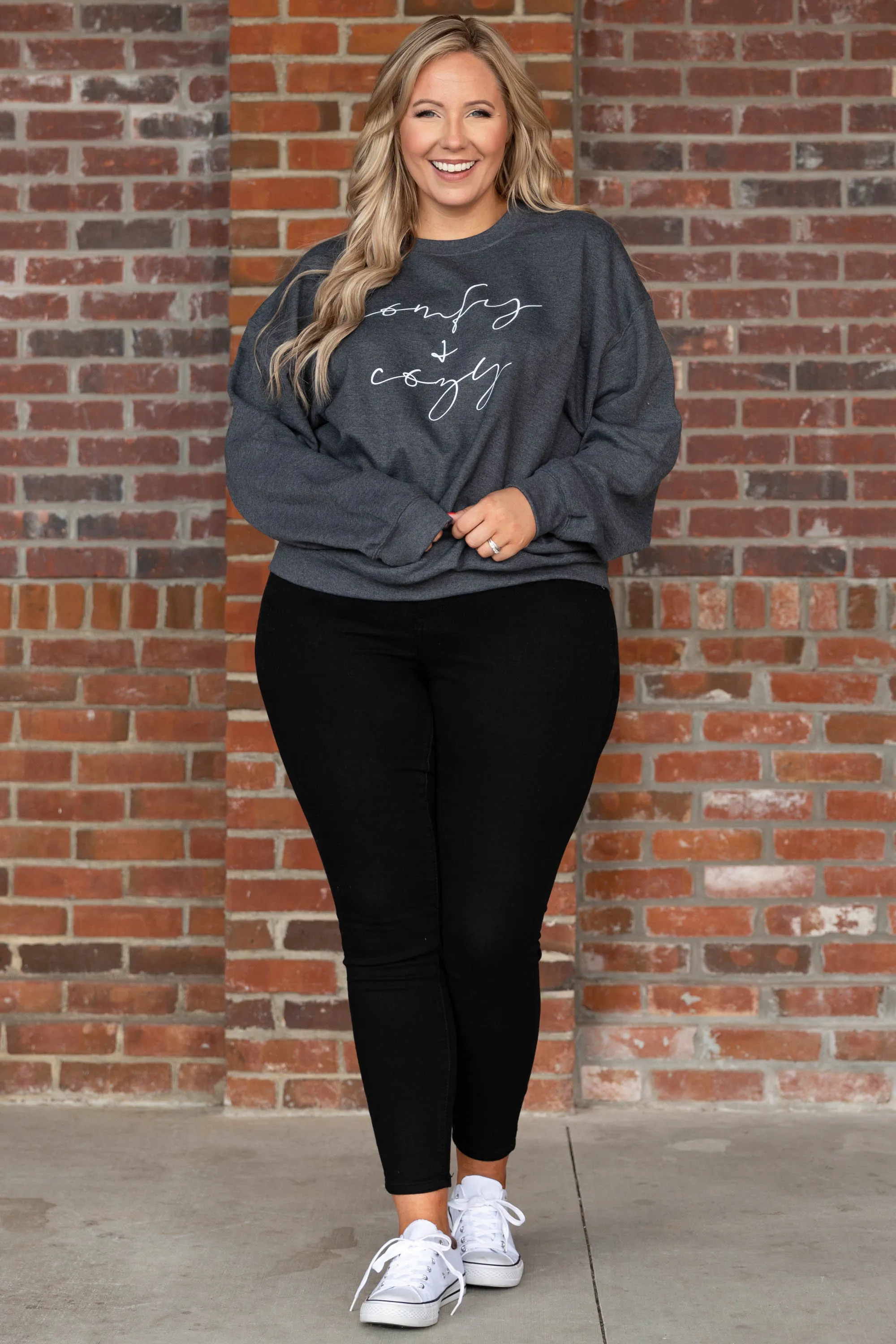 Dark Heather Cozy Sweatshirt - Ultimate Comfort