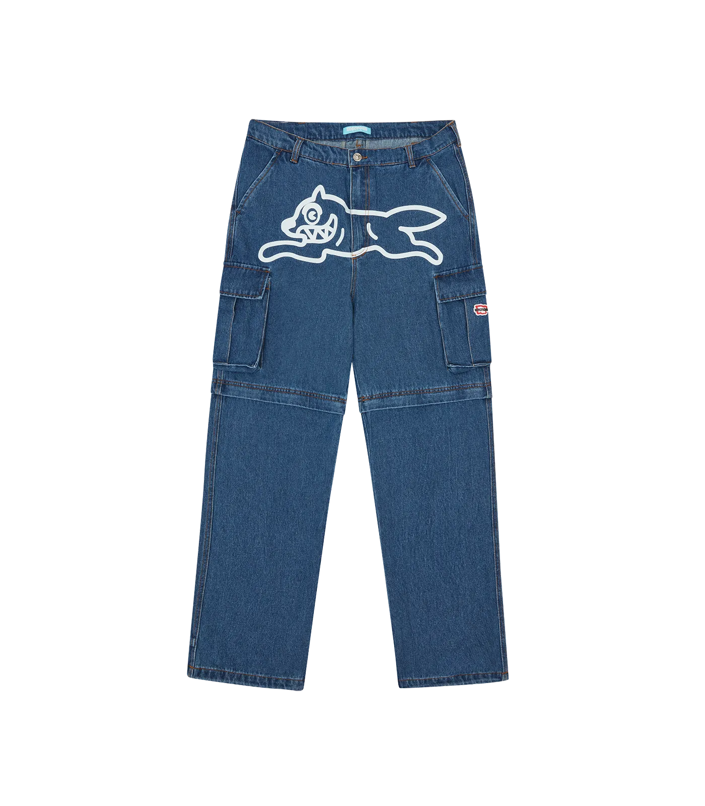 Denim cargo pants - blue