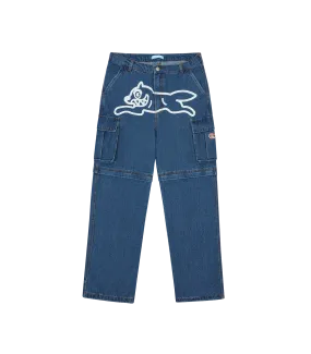 Denim cargo pants - blue