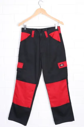 DICKIES Black and Red Cargo Pants, Workwear, Sizes XS-S