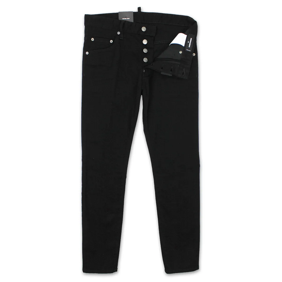 DSQUARED2 - Black Trash Bull Wash Super Twinky Jeans