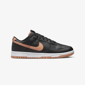 Dunk Low Retro in Black and Amber Brown - Classic Black and White Sneakers.