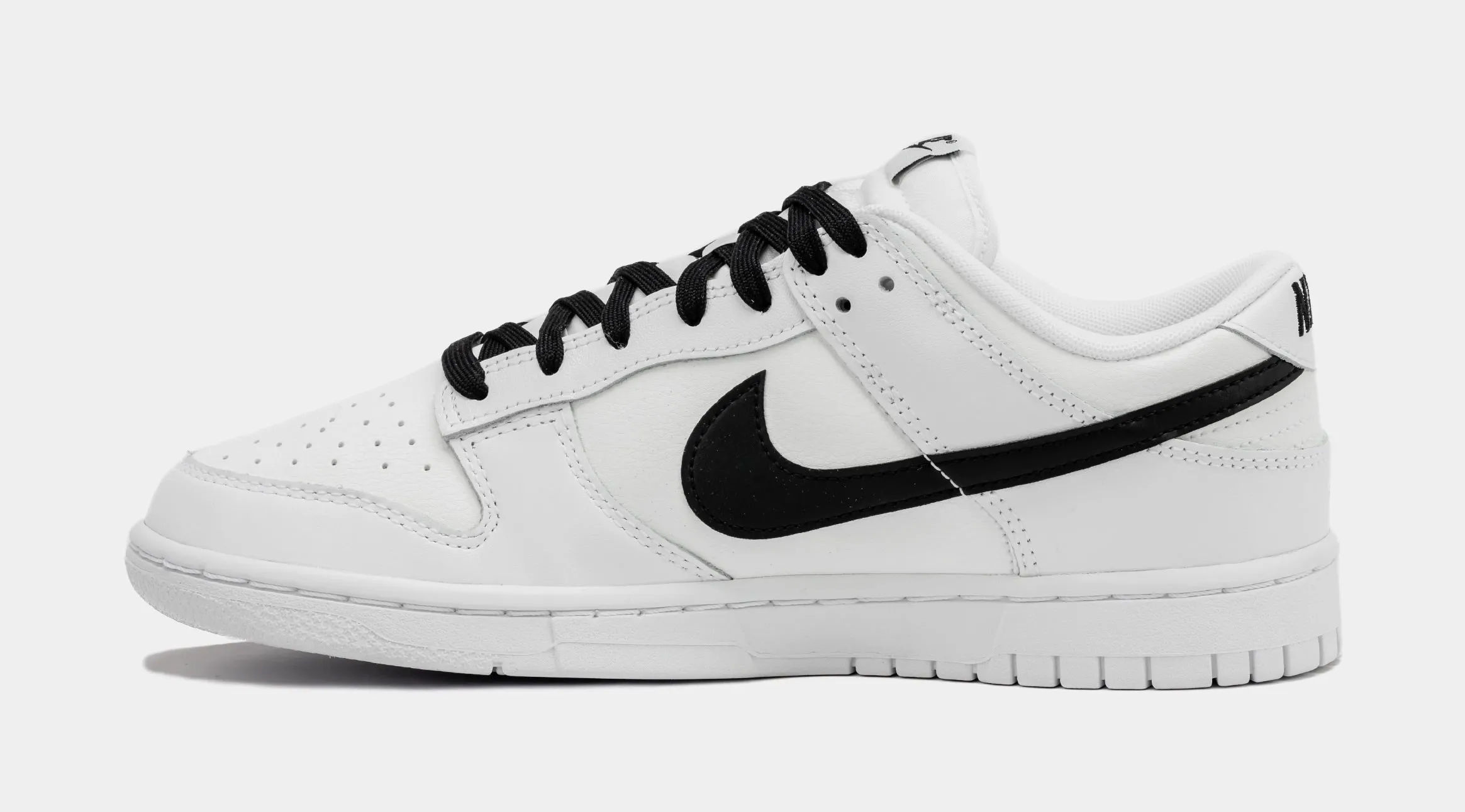 Dunk Low White Black Men's Shoes - Free Shipping (White/Black)