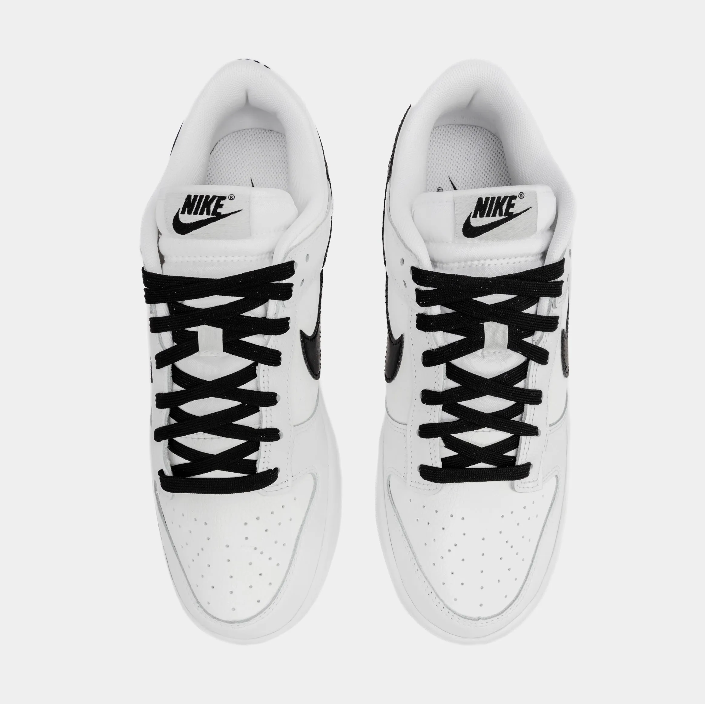 Dunk Low White Black Men's Shoes - Free Shipping (White/Black)