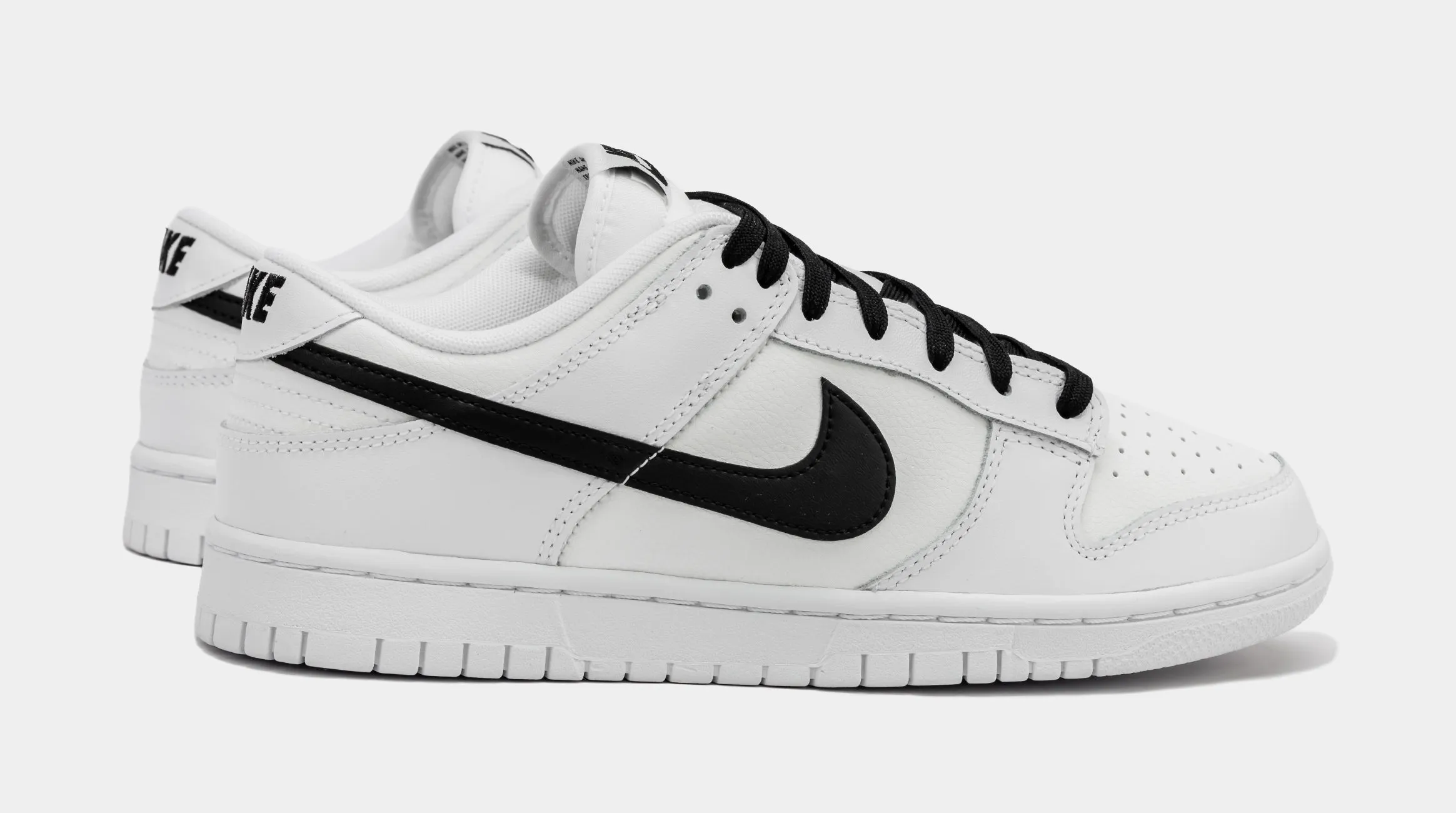 Dunk Low White Black Men's Shoes - Free Shipping (White/Black)