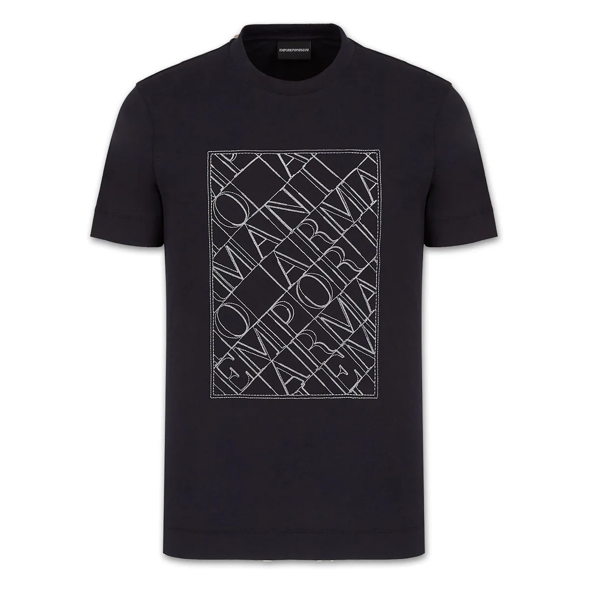 Emporio Armani - Stencilled Logo T-Shirt in Navy