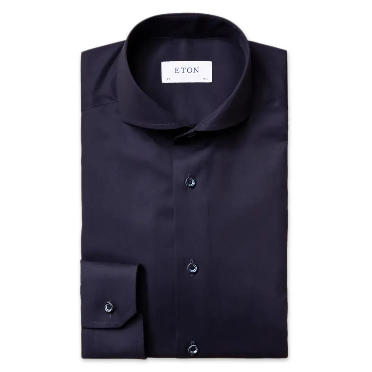 Eton Navy Slim Fit Twill Shirt