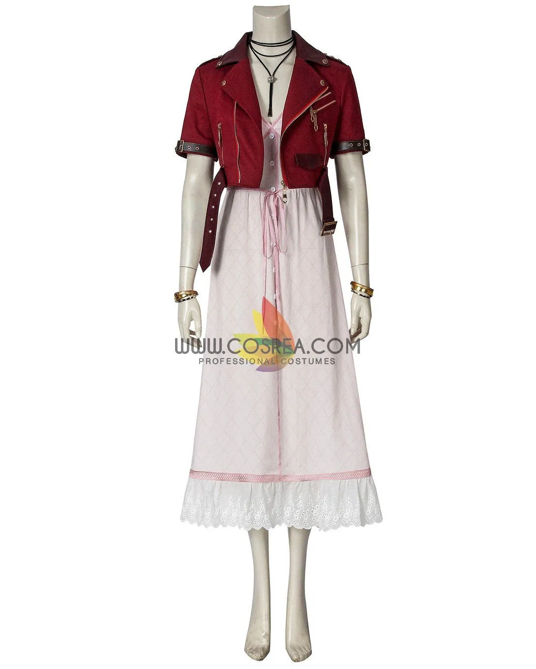 FF7 Remake Aerith Cosplay Costume - Complete Collection