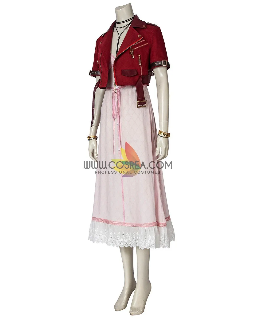 FF7 Remake Aerith Cosplay Costume - Complete Collection