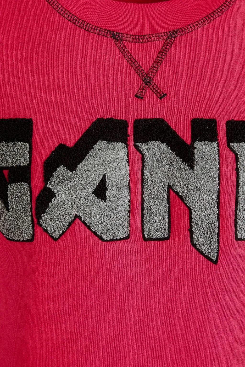 Ganni Crew Neck Street Style Long Sleeves 100% Cotton Logo - Available Now