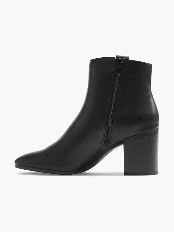 Graceland  Black Heeled Ankle Boots