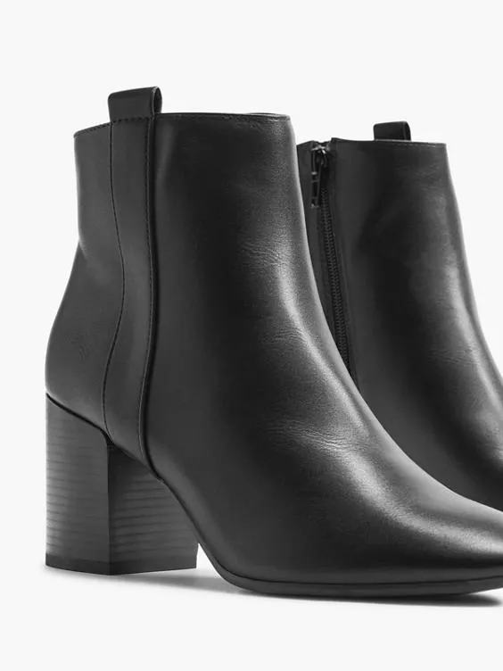 Graceland  Black Heeled Ankle Boots