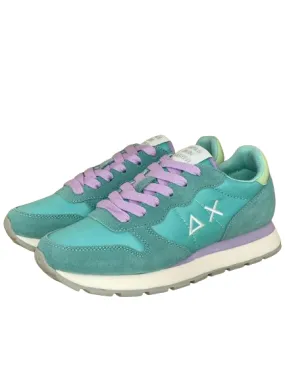 Green Aqua Women's Sneakers Z34201 Ally Solid Nylon