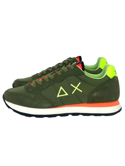 Green military sneakers TOM solid fluorescent Z33102