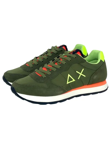 Green military sneakers TOM solid fluorescent Z33102