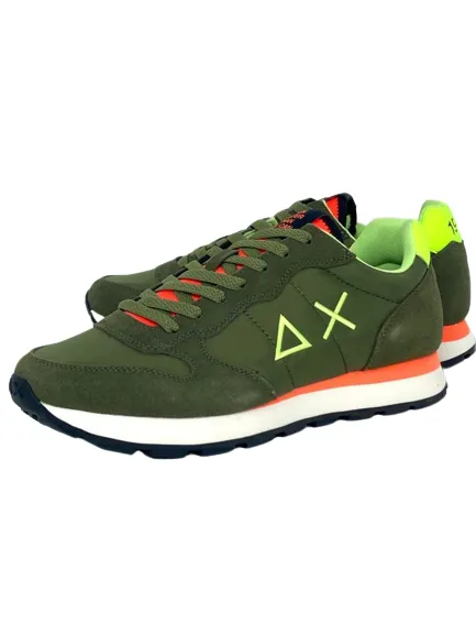 Green military sneakers TOM solid fluorescent Z33102