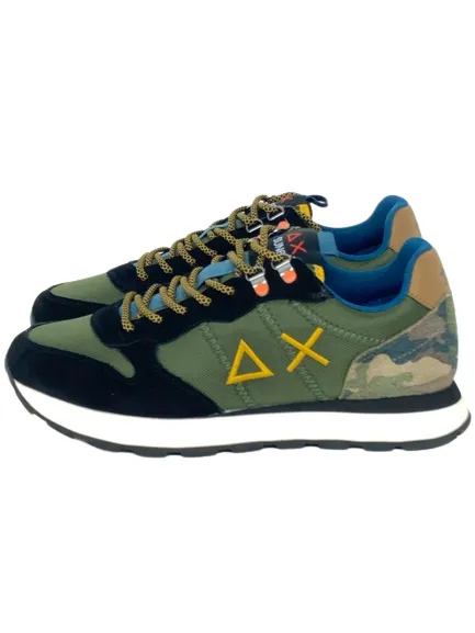 Green Military Sneakers Z43105 Tom Camping