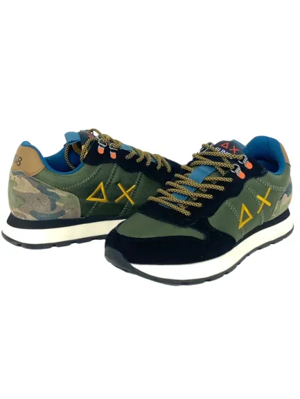 Green Military Sneakers Z43105 Tom Camping