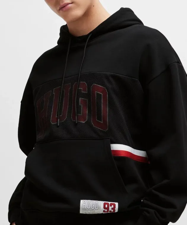 Hugo Boss Cotton Logo Hoodies with Long Sleeves