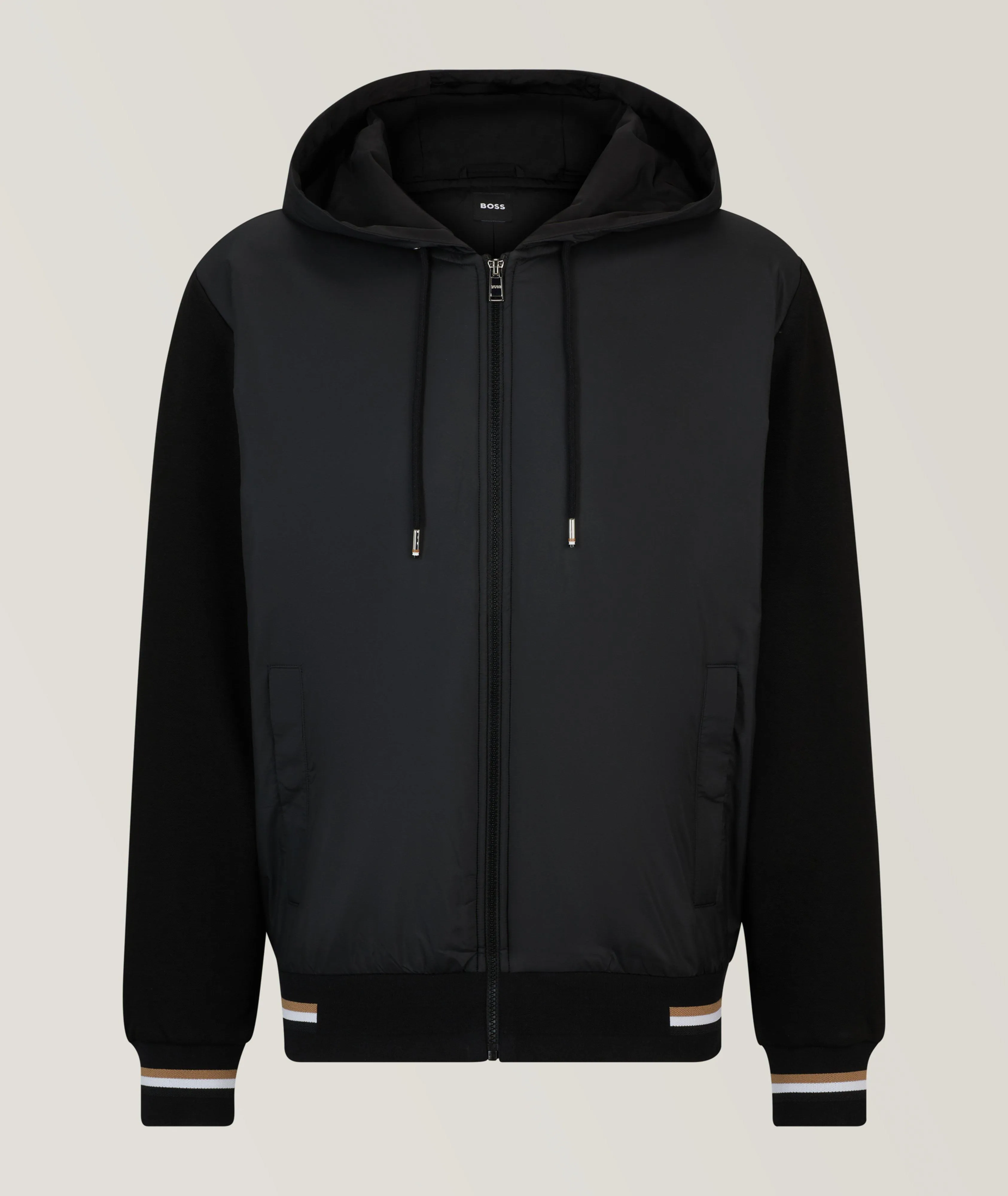 Hugo Boss Long Sleeves Cotton Hoodies for Street Style