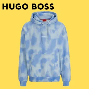 Hugo Boss street style long sleeves cotton logo hoodies.