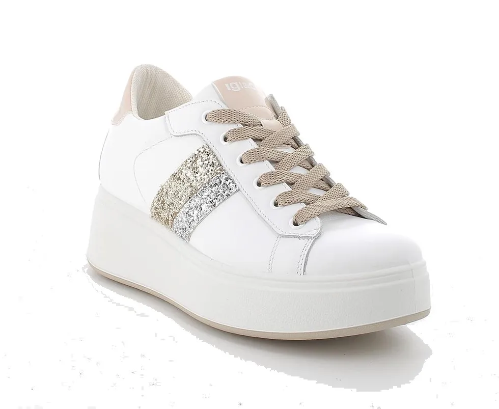 IGI&CO women's white Nappa Soft sneakers 3658011