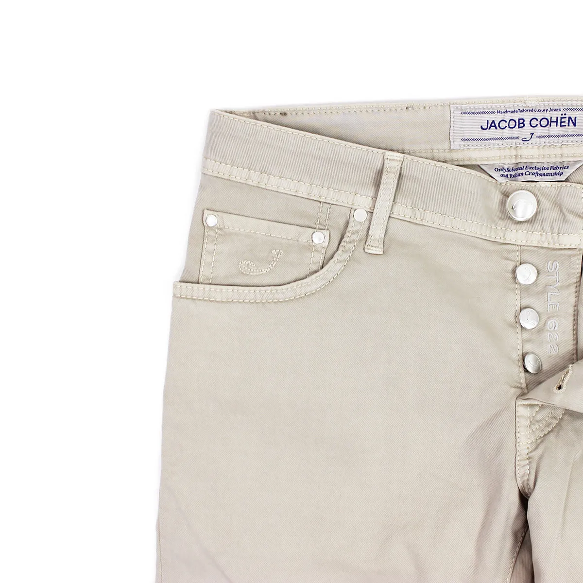 Jacob Cohen Chino Pants - J622 Comf Slim Fit Beige Jeans