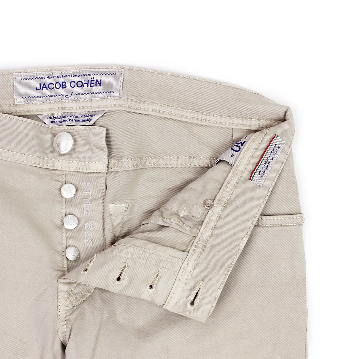 Jacob Cohen Chino Pants - J622 Comf Slim Fit Beige Jeans