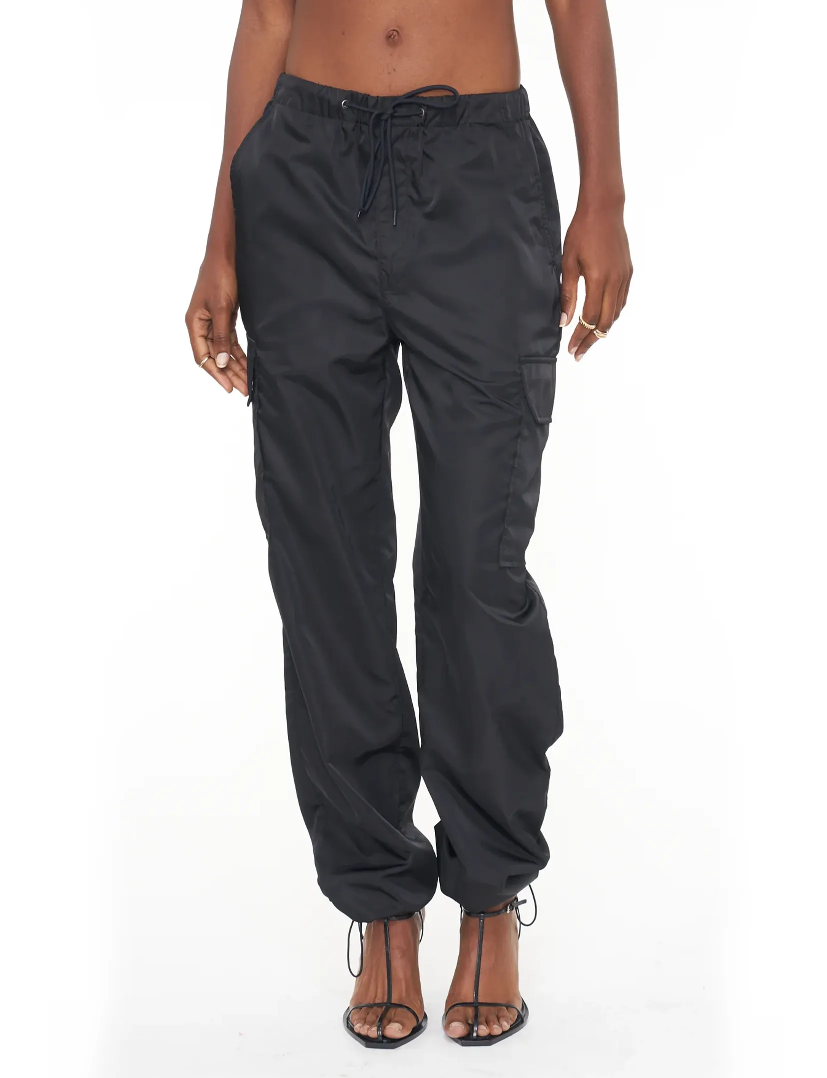 Jade Black Cargo Trousers - Lightweight and Versatile