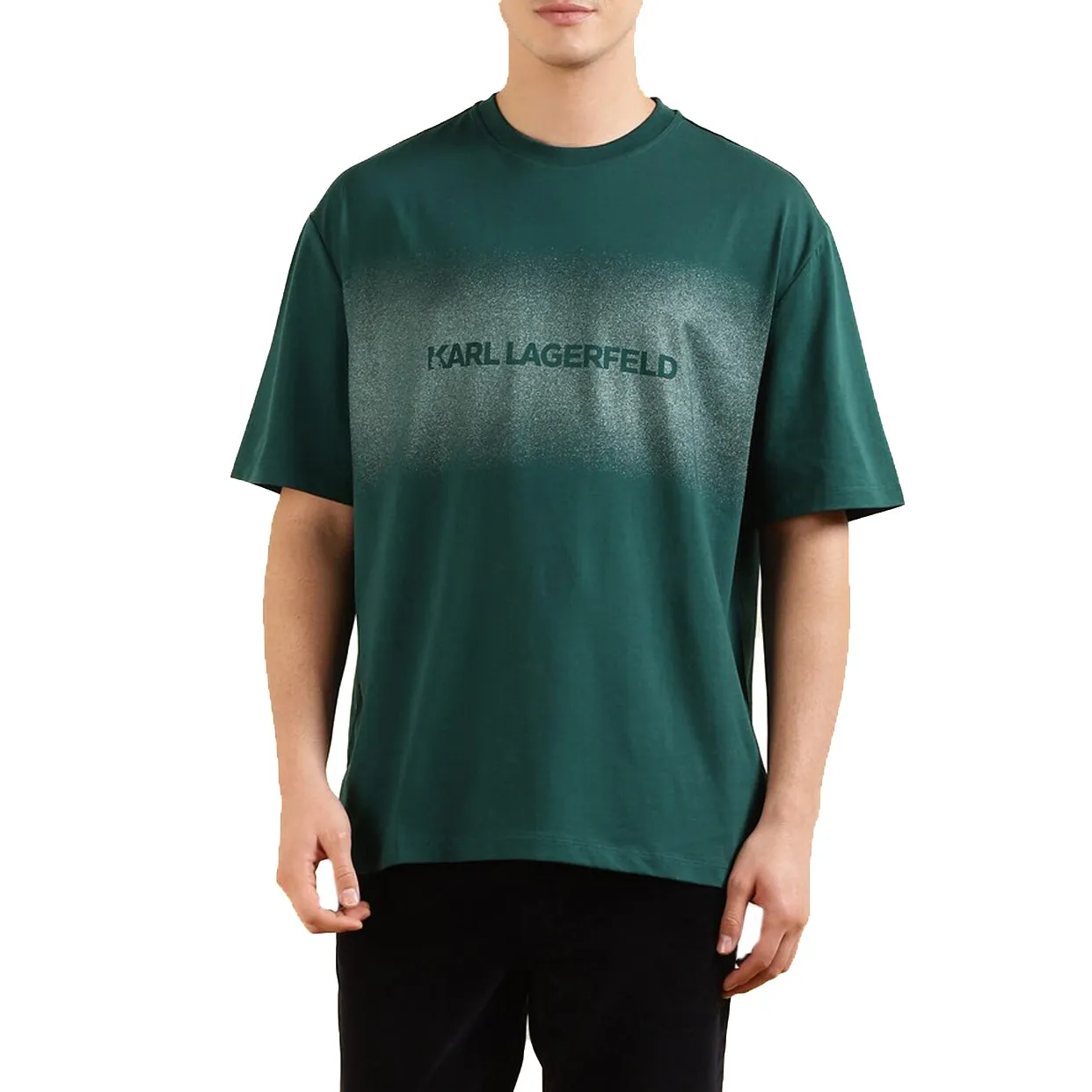 Karl Lagerfeld green faded gradient t-shirt - 240M1710