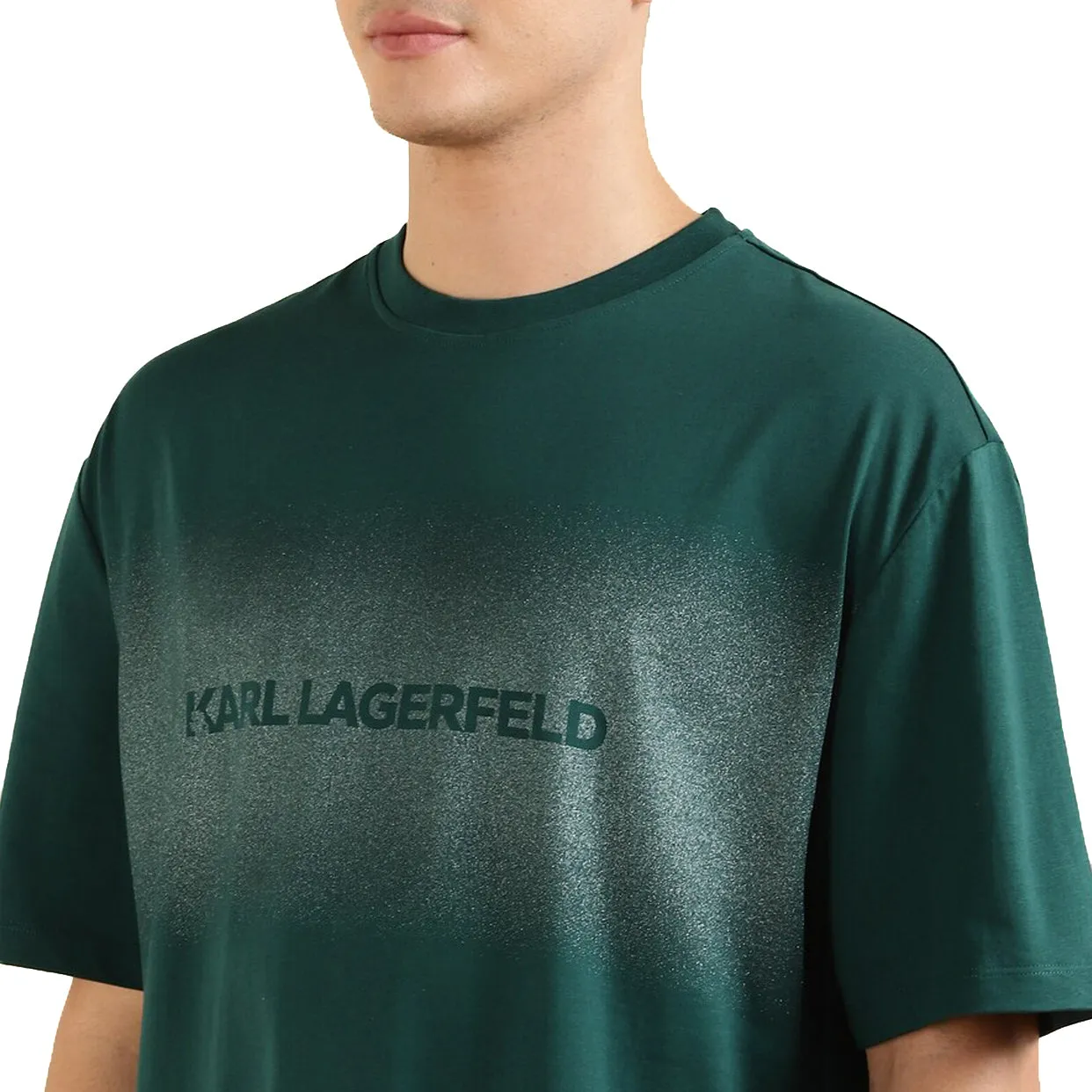 Karl Lagerfeld green faded gradient t-shirt - 240M1710