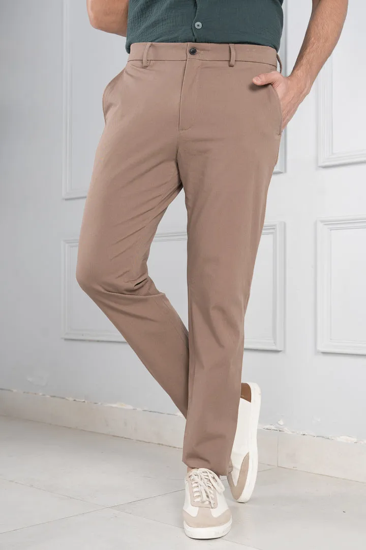 Khaki Stretch Chinos for Men