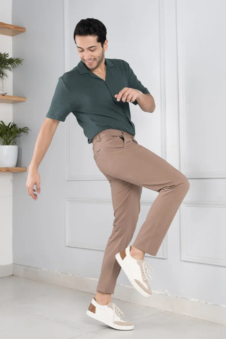 Khaki Stretch Chinos for Men