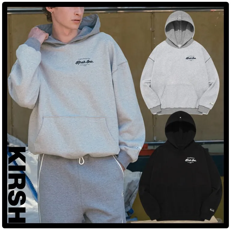 KIRSH Unisex Logo Hoodies - Street Style