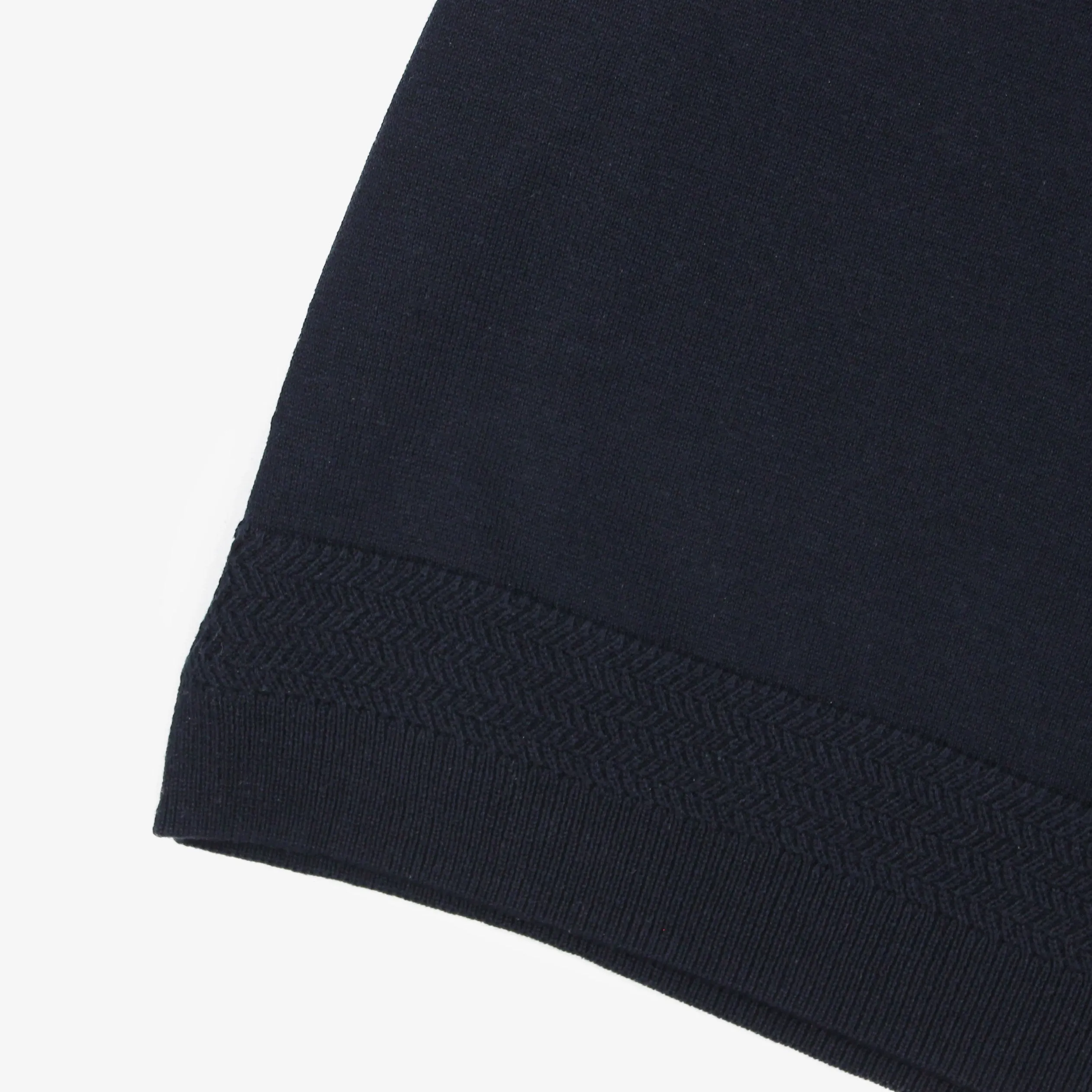 Knitted Silk/Cotton Polo Shirt - Navy | Pal Zileri