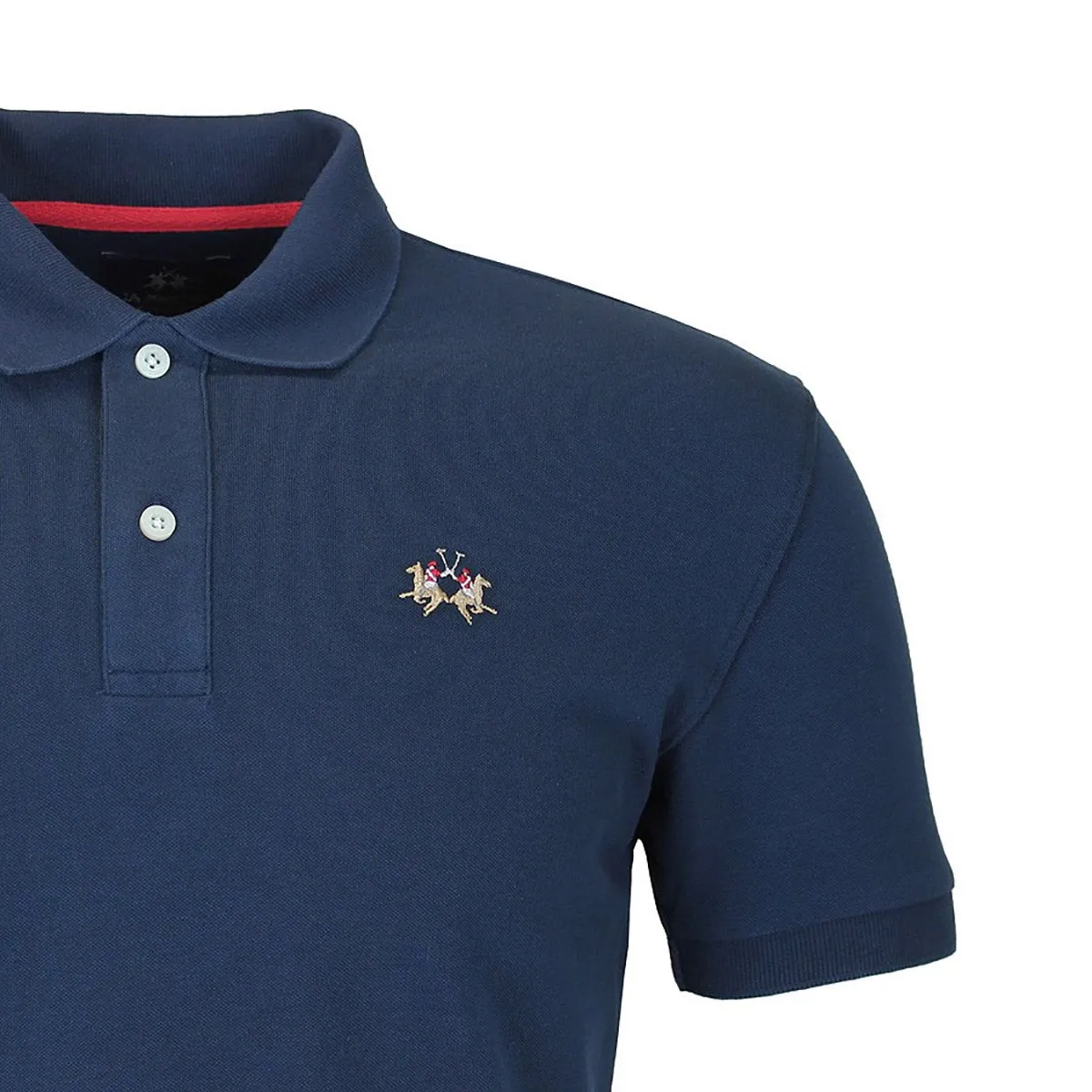 La Martina - Navy Slim Fit Pique Polo Shirt