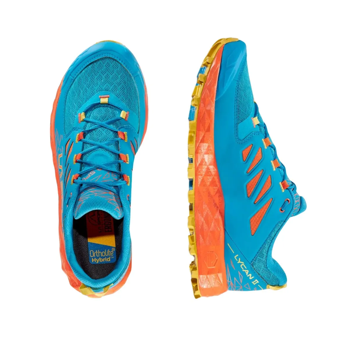 La Sportiva Lycan II Blue Orange Running Shoes.