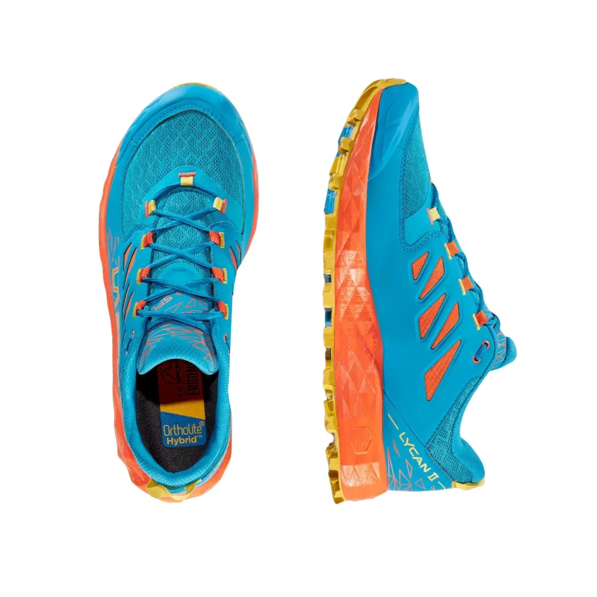 La Sportiva Lycan II Blue Orange Running Shoes.