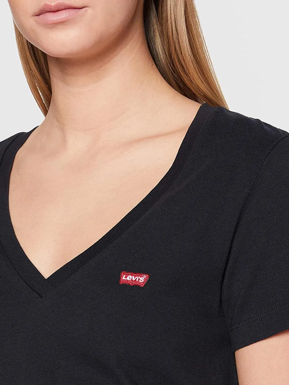 Levi's Perfect V-neck T-shirt for women in black - 85341